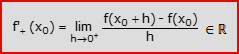Definizione di derivata (prima) destra