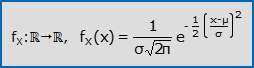 Funzione di densità di probabilità della variabile casuale Gaussiana (curva Normale o Gaussiana)